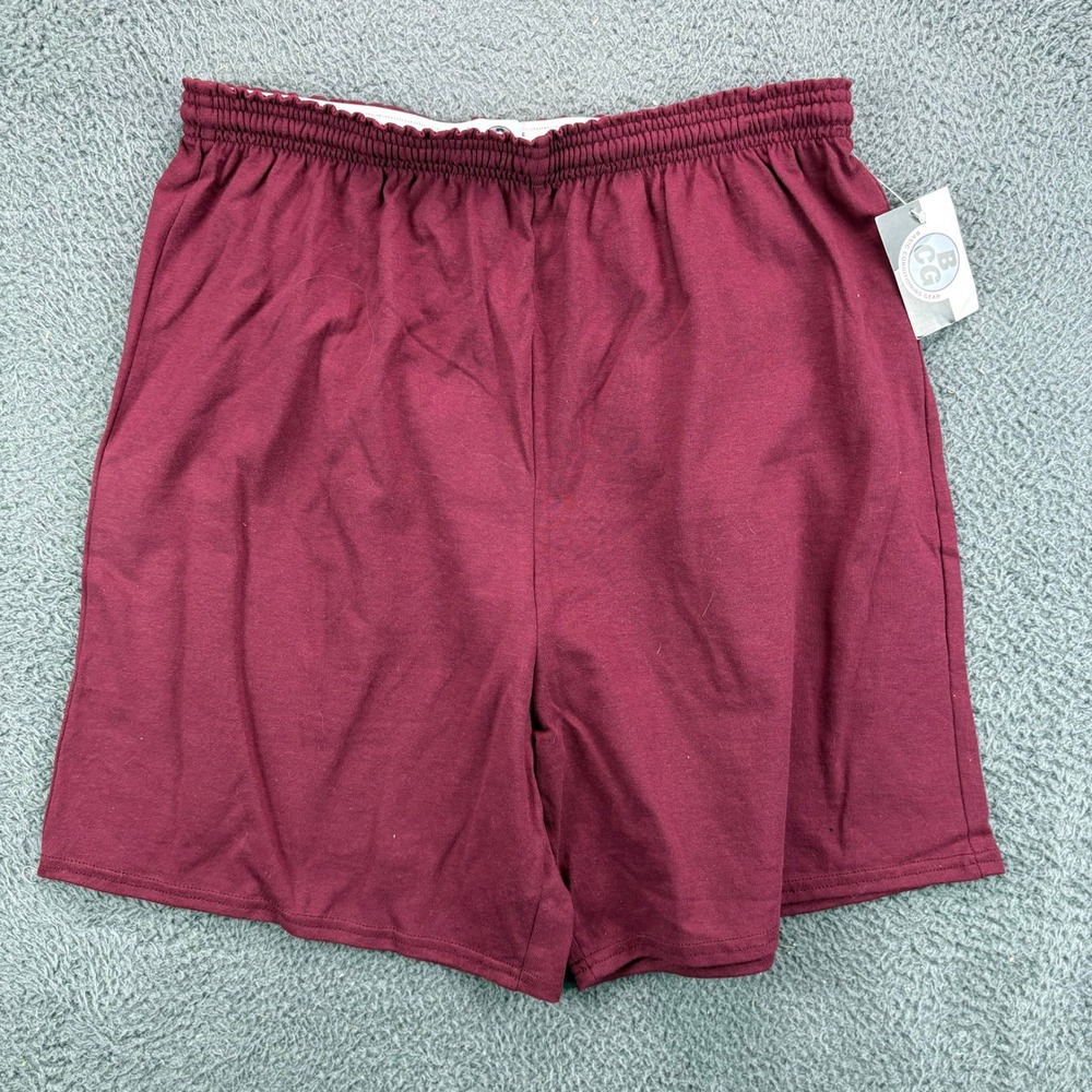 BCG Basic Conditioning Gear Mens XL Maroon Knit Athletic‎ Gym Shorts NWT